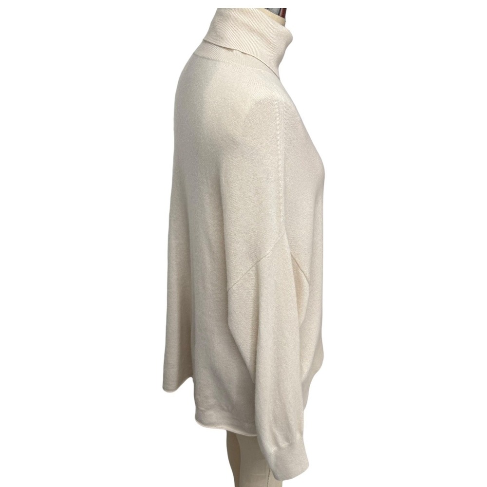 Nude Brand Knit Turtleneck Sweater Oversized Italian 46 XL Wool Cashmere Blend - Picture 9 of 12